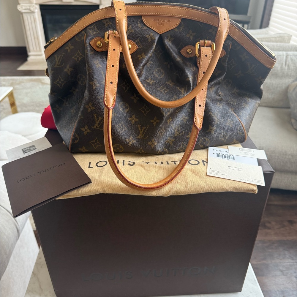 Louis Vuitton Brown Monogram Handbag Tivoli GM